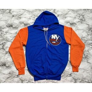 Vintage Tru-Play Men's Sweater Size M Ice Hockey NY Islanders Hoodie Made In USA